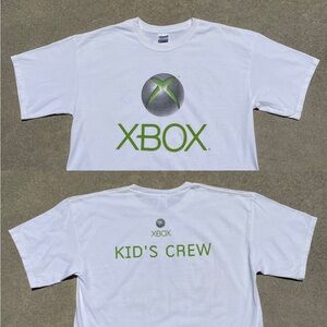 Rare Vtg XBOX Kid’s Crew Y2K Employee White Tee Size XL Video Games